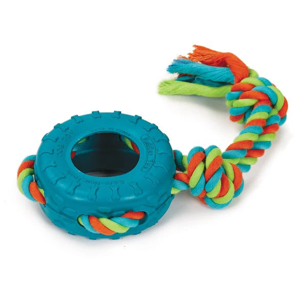 Boss PetEdge Chomper Tredz Rope Rubber Tire Tug - Image 3