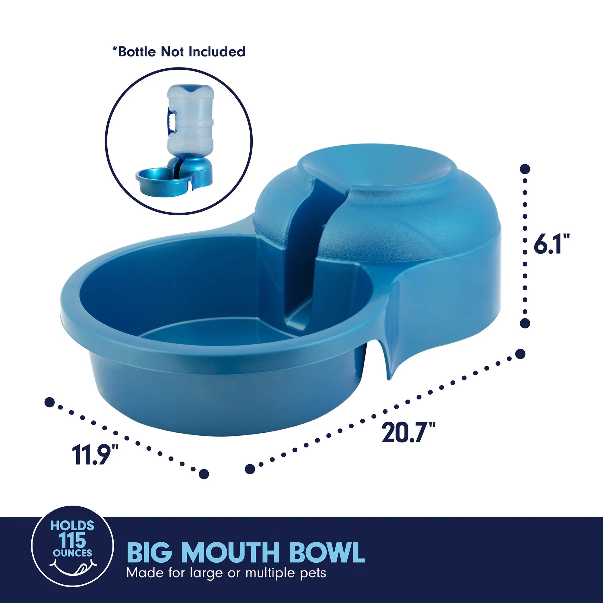 Petmate Big Blue Bowl - Image 2