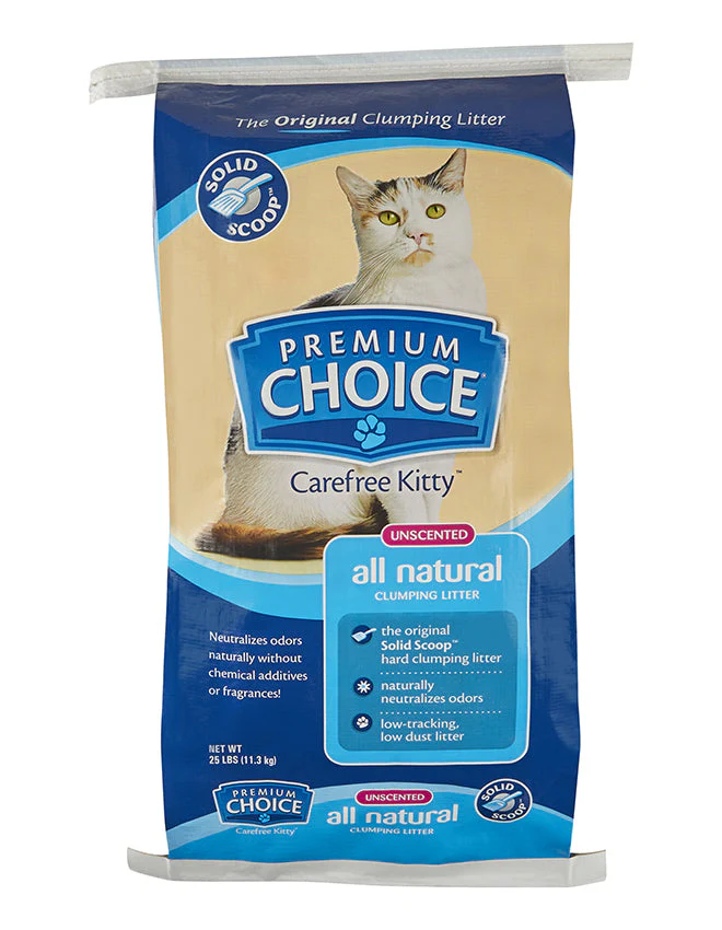 Premium Choice Carefree Kitty Unscented Solid Scoop Clumping All Natural Cat Litter - Image 2