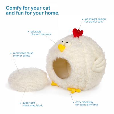 Prevue Comfy Chicken Hideaway Cat - Image 3