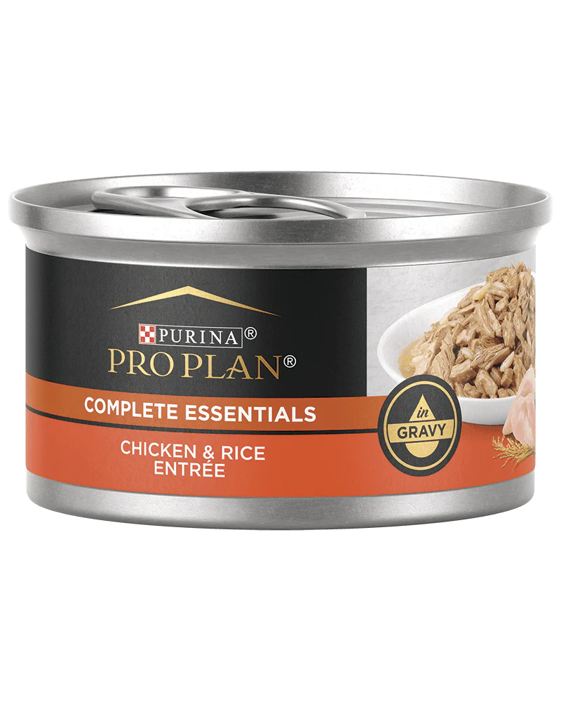 Purina Pro Plan Complete Essentials Chicken & Rice Entrée in Gravy Wet Cat Food