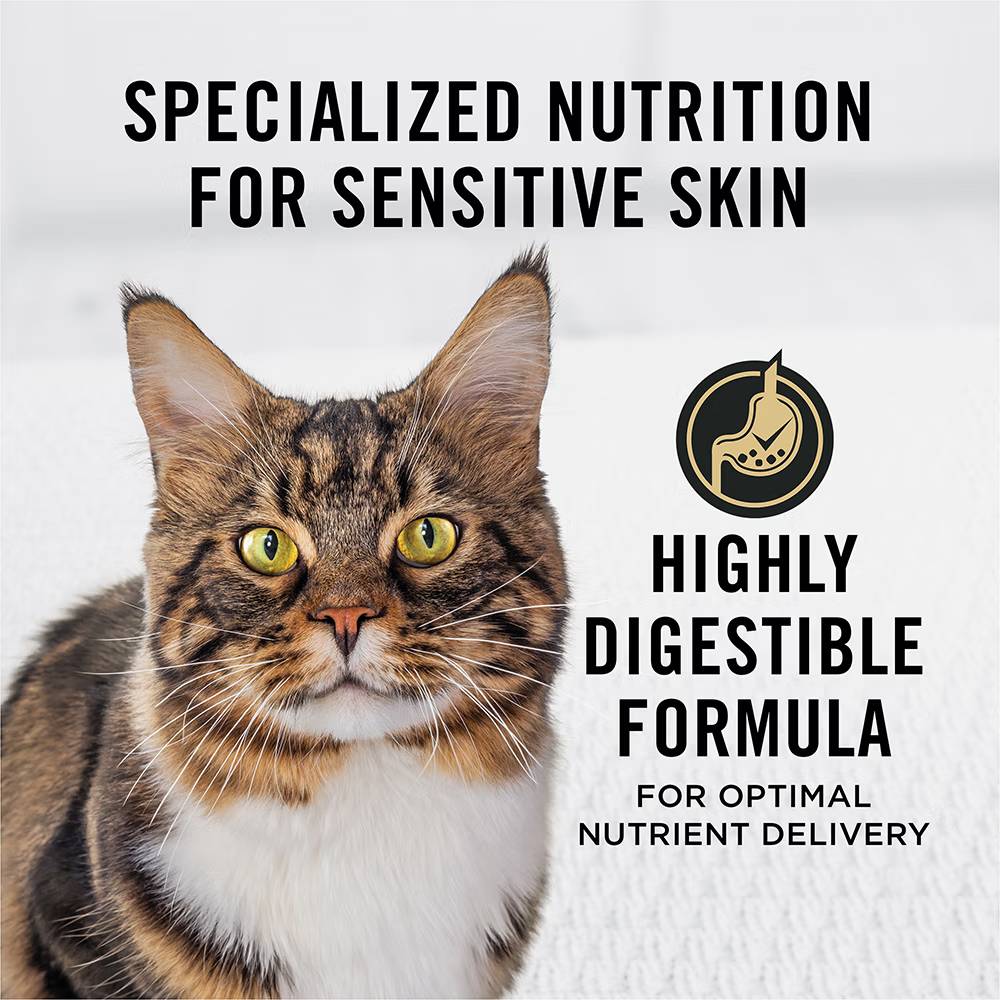 Purina Pro Plan Pro Plan Adult Sensitive Skin & Stomach Lamb & Rice Formula Dry Cat Food - Image 2