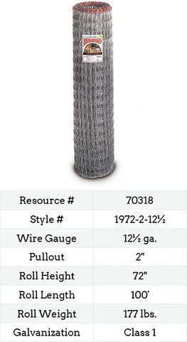 Red Brand Square Deal® Non-Climb Horse Fence 100-ft. Class 1 #1972-2-12½ - Image 2