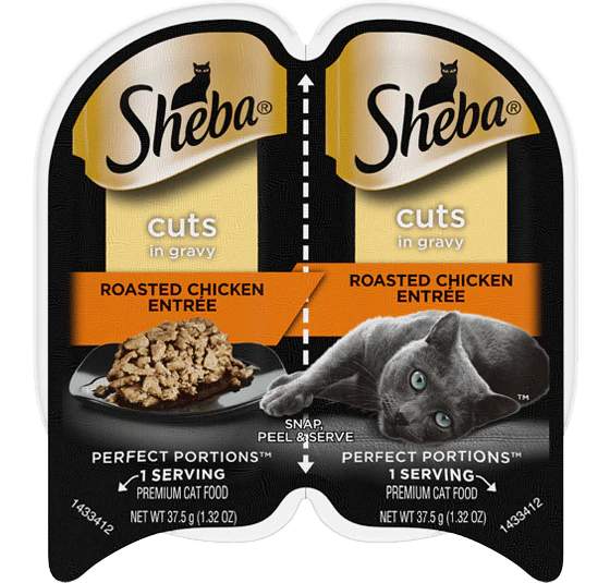 SHEBA® PERFECT PORTIONS™ Cuts in Gravy Roasted Chicken Entrée