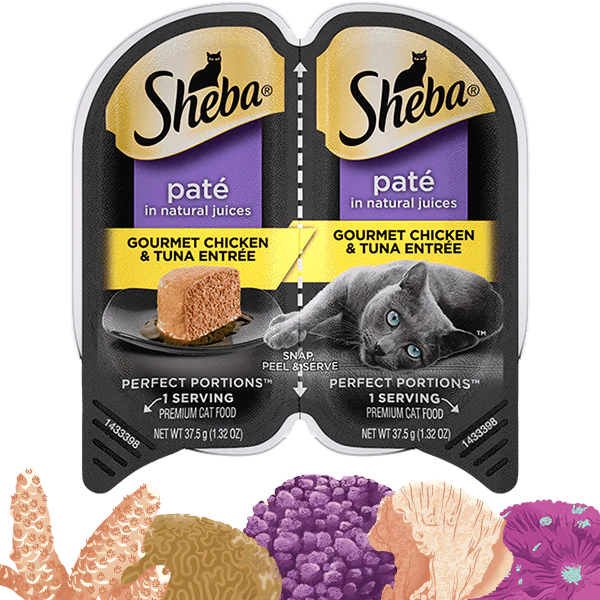 SHEBA® PERFECT PORTIONS™ Premium Paté Gourmet Chicken & Tuna Entrée