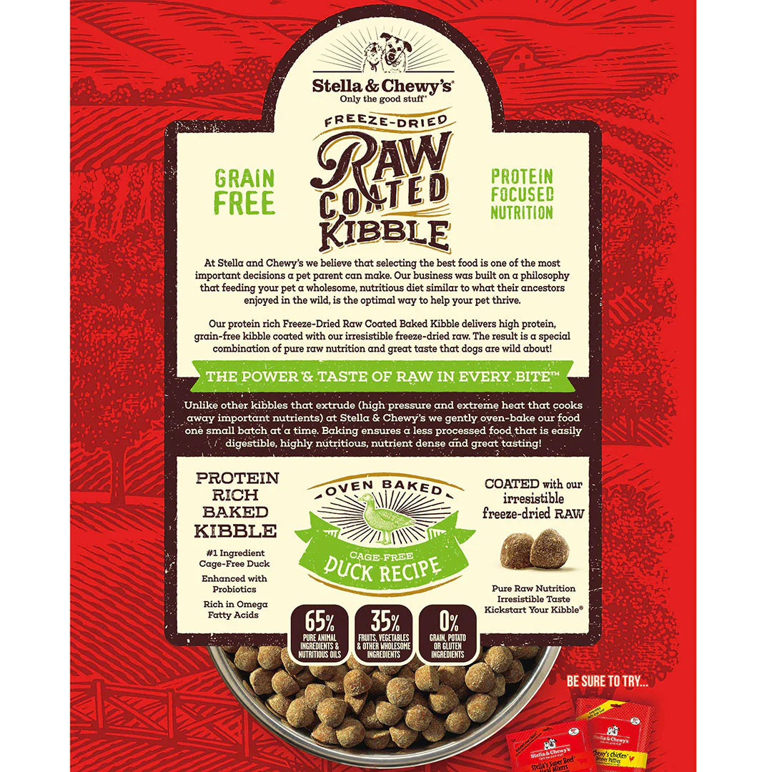 Stella & Chewy's Cage-Free Duck Raw Coated Kibble - Image 2