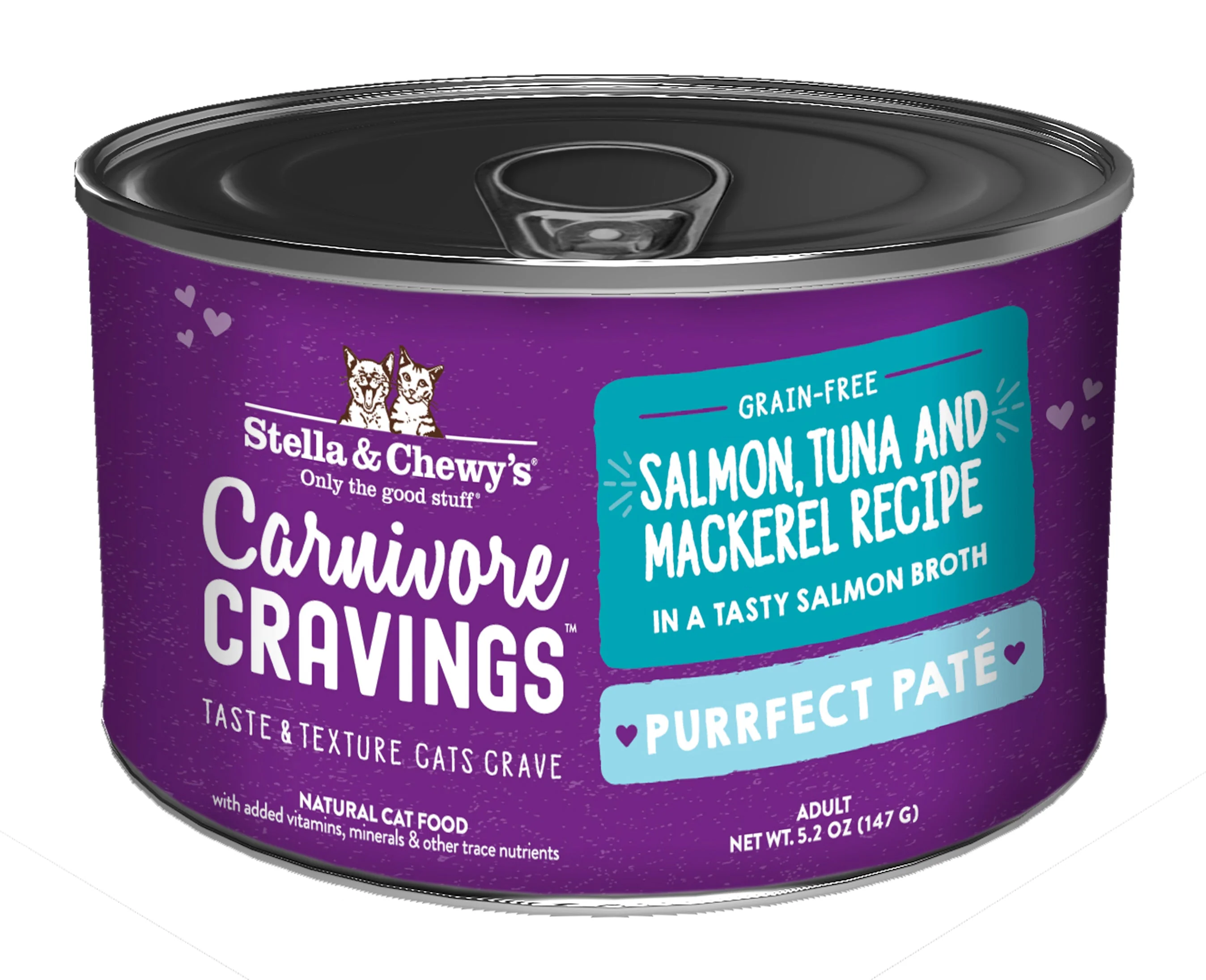 Stella & Chewy's Carnivore Cravings-Purrfect Pate Salmon, Tuna & Mackerel Pate Recipe in Broth - Image 3