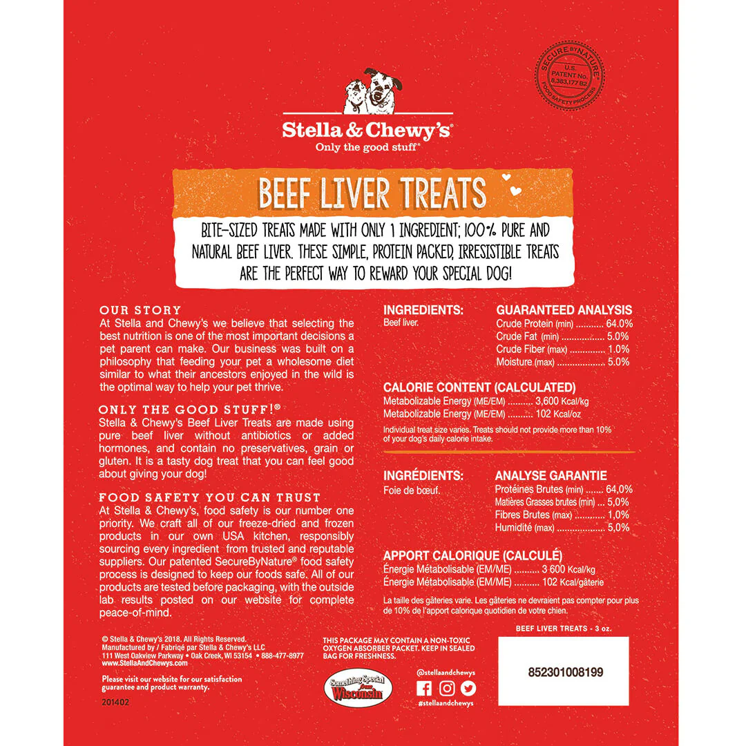 Stella & Chewy's Freeze-Dried Raw Beef Liver Dog Treats - Image 2