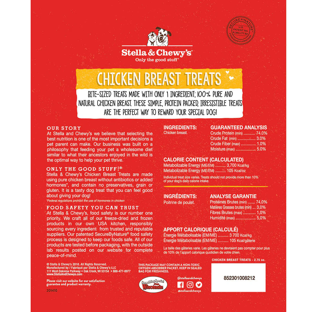 Stella & Chewy's Freeze-Dried Raw Chicken Breast Dog Treats - Image 2