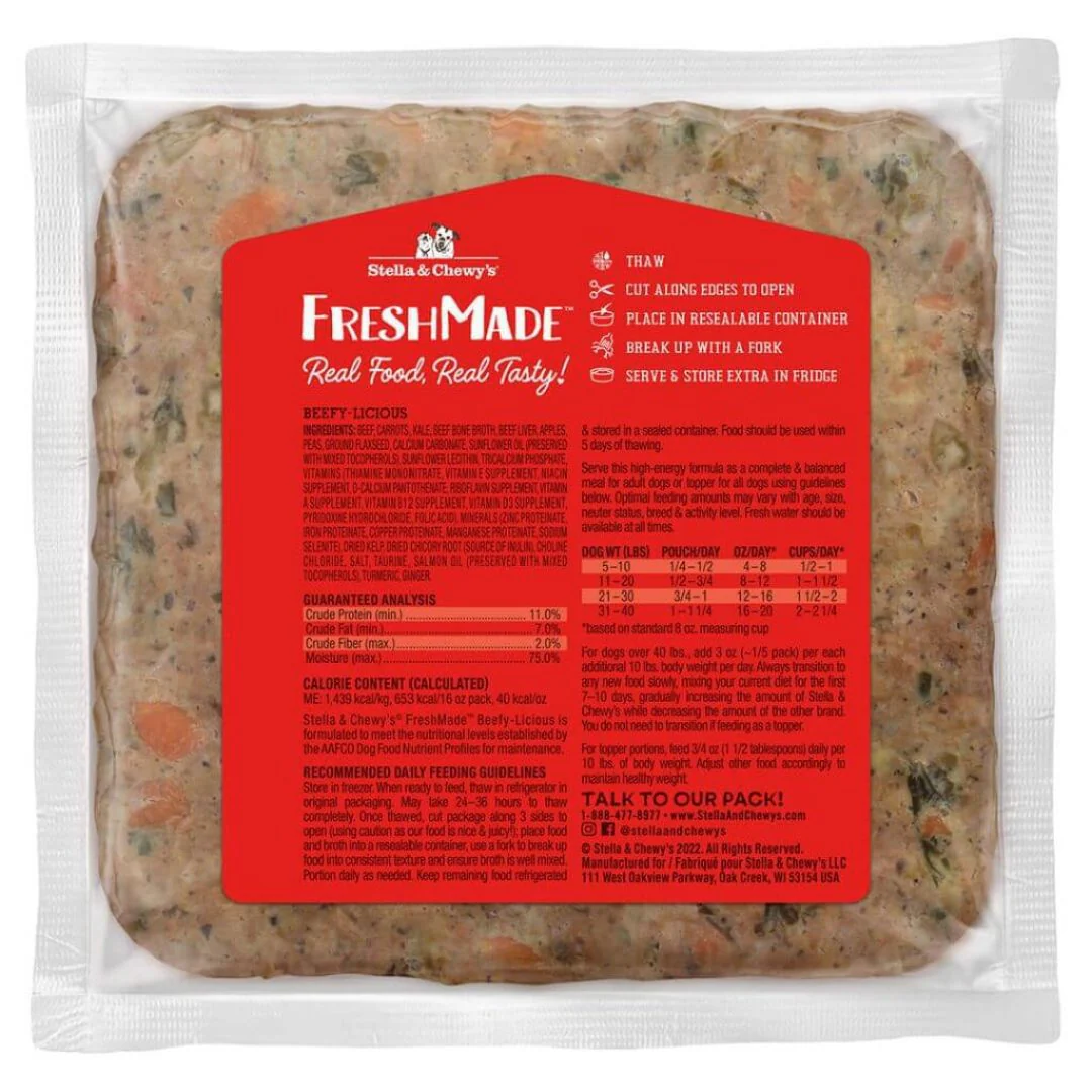 Stella & Chewy's FreshMade Beefy-Licious Gently Cooked Dog Food - Image 2
