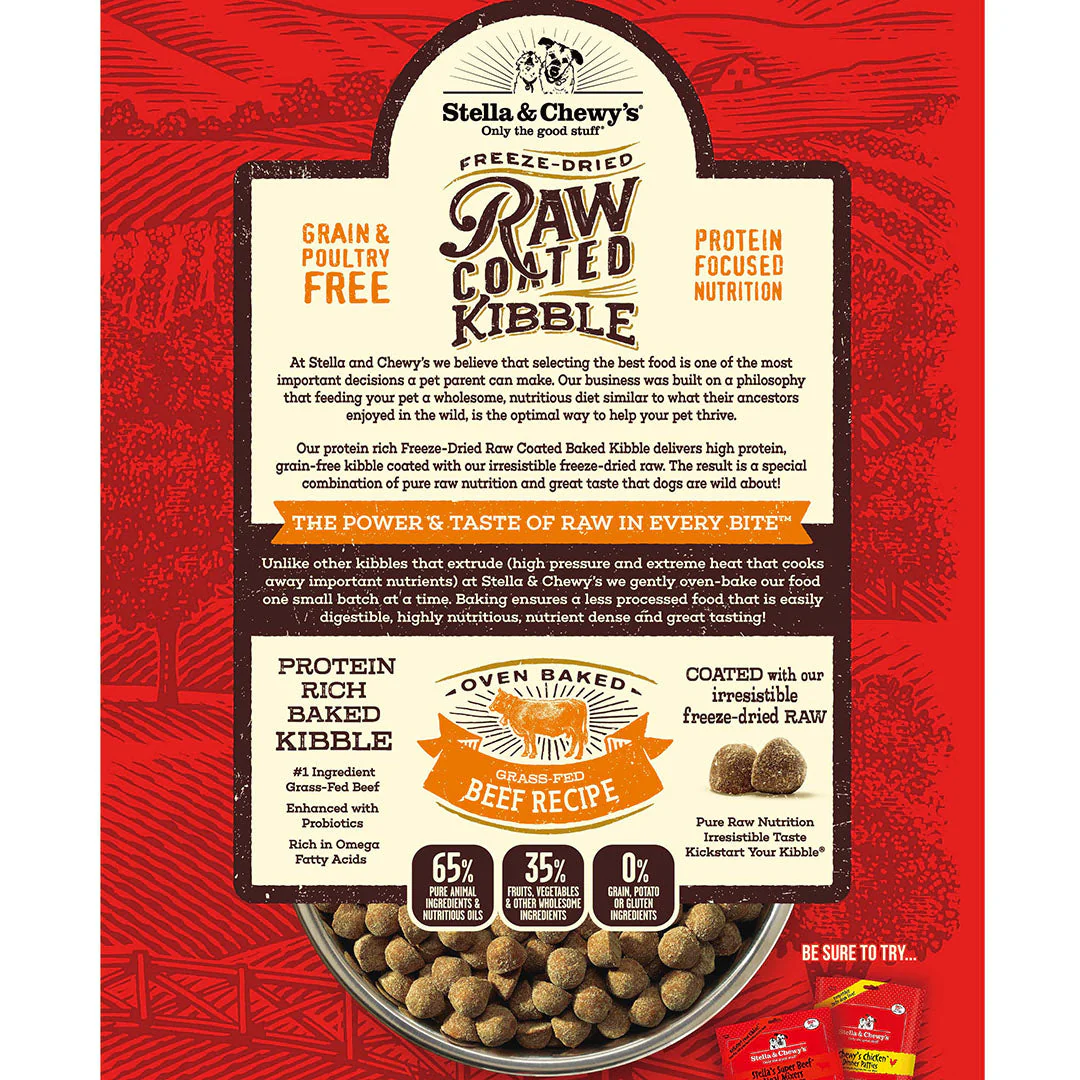 Stella & Chewy's Grass-Fed Beef Raw Coated Kibble - Image 2
