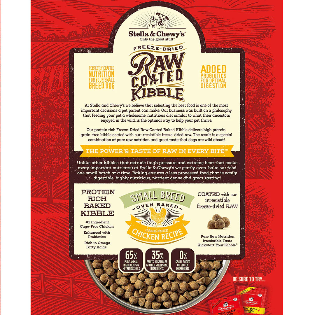 Stella & Chewy's Raw Coated Kibble Cage Free Chicken Recipe Small Breed Dry Dog Food - Image 2