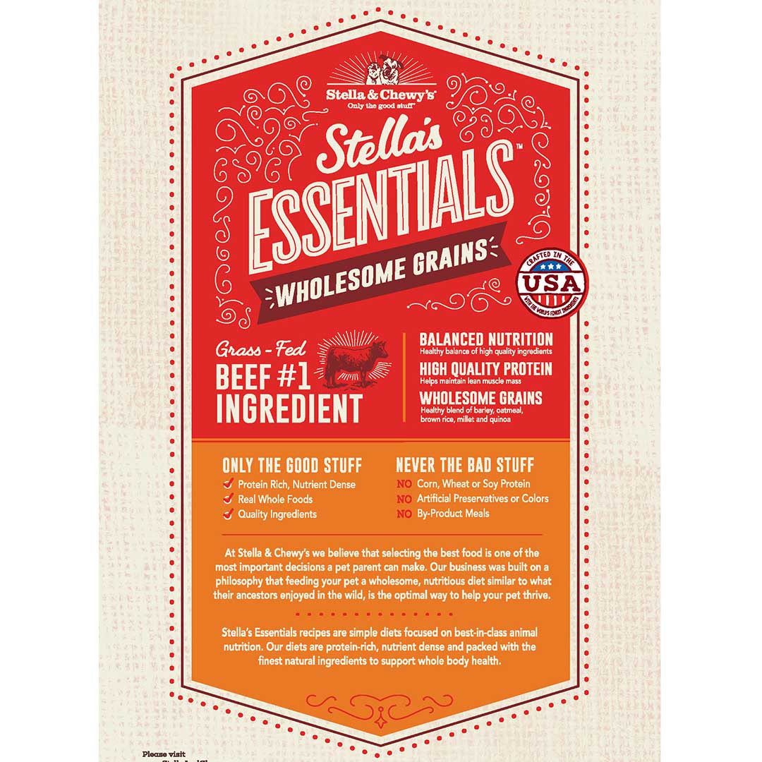 Stella & Chewy's Stella's Essentials Grass-Fed Beef & Ancient Grains Recipe Dry Dog Food - Image 4