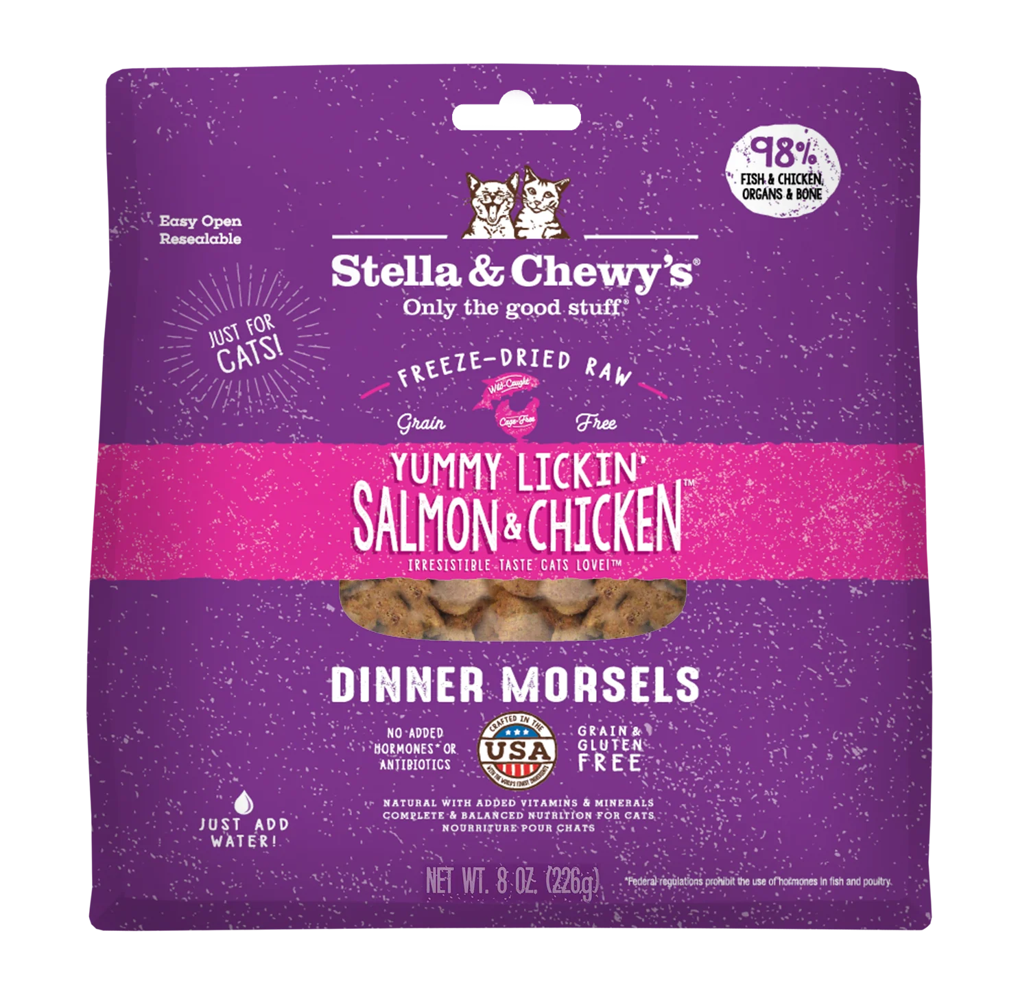 Stella & Chewy's Yummy Lickin' Salmon & Chicken Freeze-Dried Morsels Cat Food - Image 2
