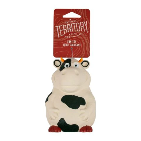 Territory Cow Latex Squeaker Dog Toy - Image 3