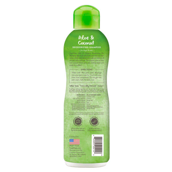 TropiClean Aloe & Coconut Deodorizing Shampoo for Pets - Image 2