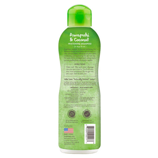 TropiClean Awapuhi & Coconut Whitening Shampoo for Pets - Image 2
