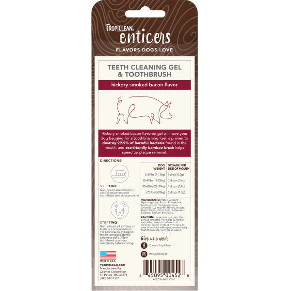TropiClean Enticers Hickory Smoked Bacon Flavor Teeth Cleaning Gel - Image 4