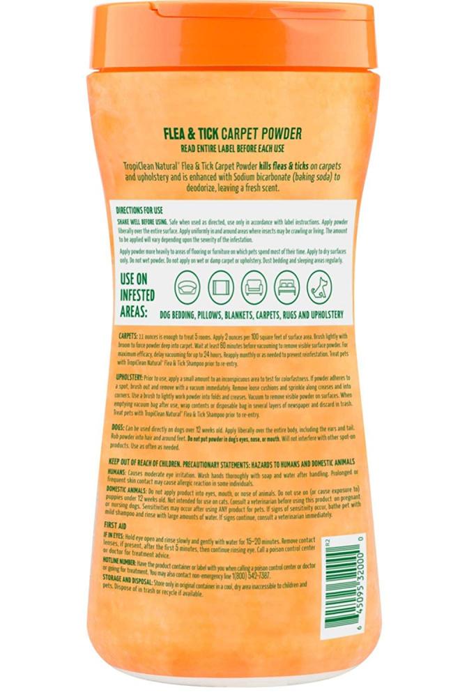 Tropiclean Flea and Tick Carpet & Pet Powder - Image 3