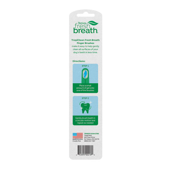 TropiClean Fresh Breath Finger Brushes for Pets - Image 2