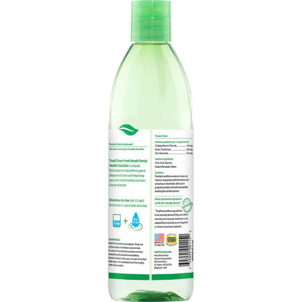 TropiClean Fresh Breath Dental Health Solution for Cats - Image 2