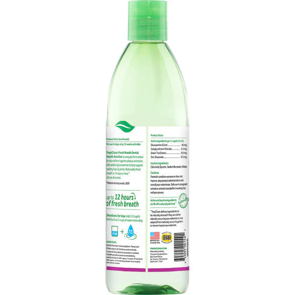 TropiClean Fresh Breath Dental Health Solution Plus Hip & Joint for Dogs - Image 2