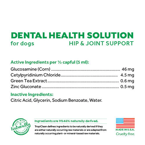 TropiClean Fresh Breath Dental Health Solution Plus Hip & Joint for Dogs - Image 3