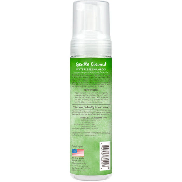 TropiClean Gentle Coconut Hypoallergenic Waterless Shampoo for Pets - Image 2
