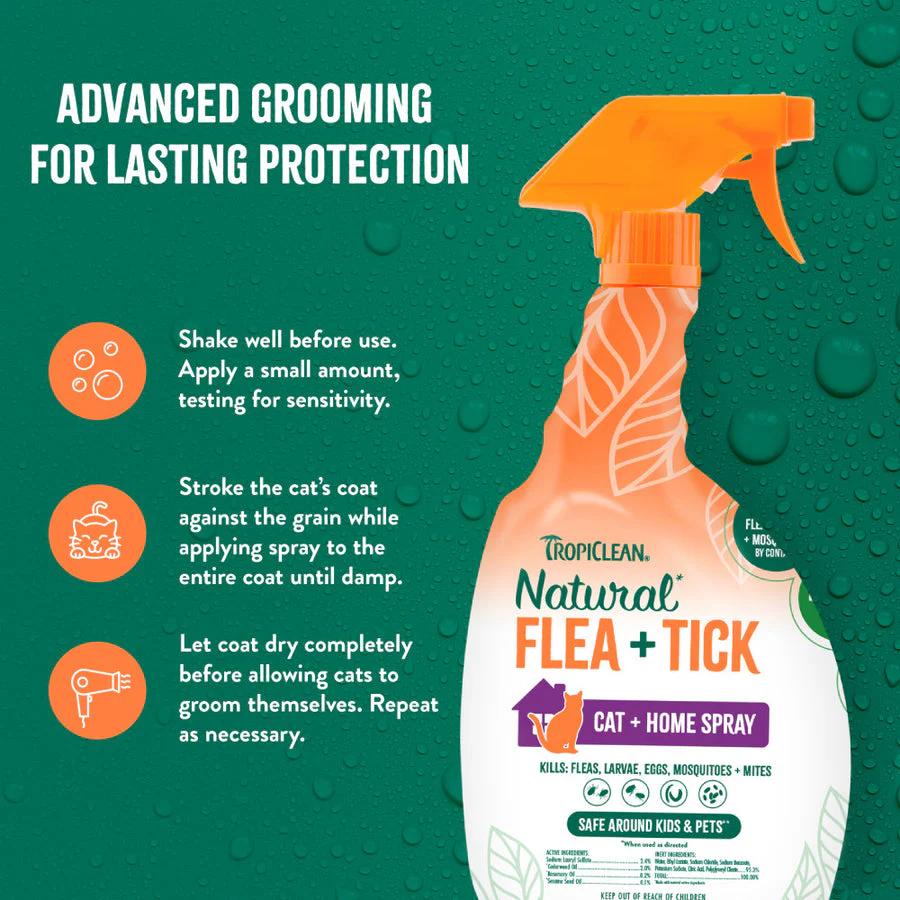 TropiClean Natural Flea + Tick Home + Cat Spray - Image 5