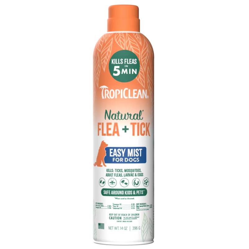 TropiClean Natural Flea + Tick Dog + Home Easy Mist Spray