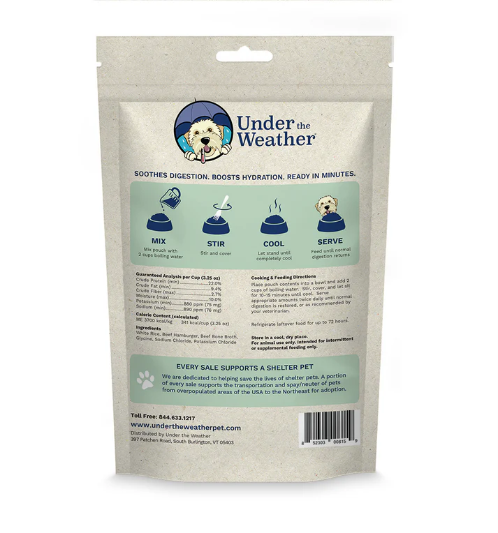 Under the Weather Hamburger, Rice, & Bone Broth Bland Diet For Dogs - Image 2
