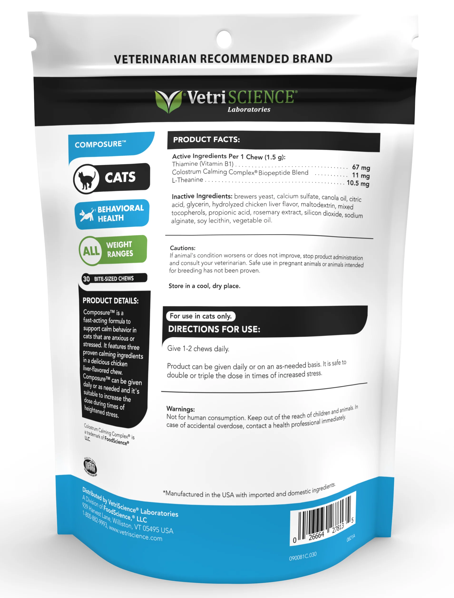 VetriScience Composure™ Chews for Cats - Image 2