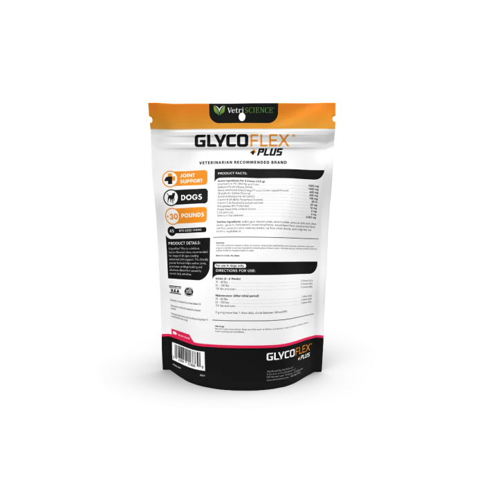 VetriScience GlycoFlex® Plus Hip & Joint Supplement for Dogs Chew Bacon Flavor - Image 2