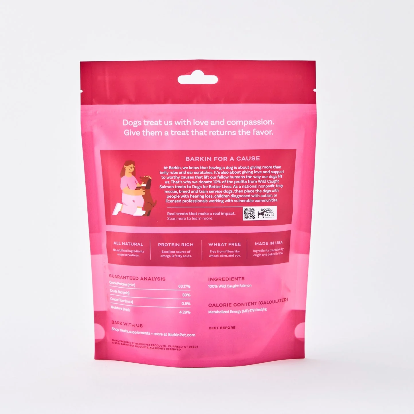 Barkin Wild Caught Salmon Freeze-Dried Treat - Image 3
