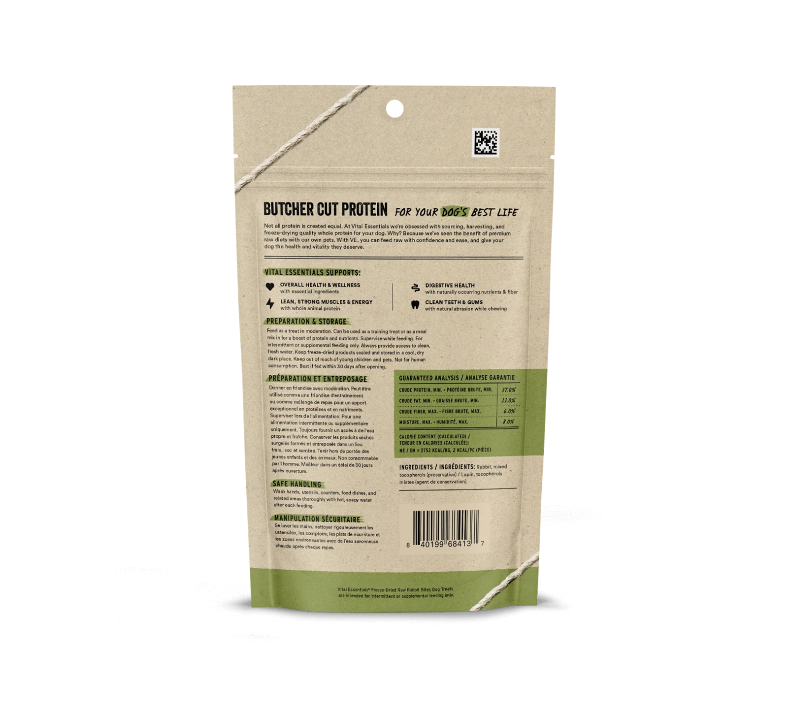 Vital Essentials Freeze Dried Raw Rabbit Bites Dog Treats - Image 2