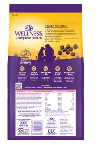 Wellness Complete Health Grain Sensitive Skin & Stomach Salmon & Rice Recipe Dry Dog Food - Image 2