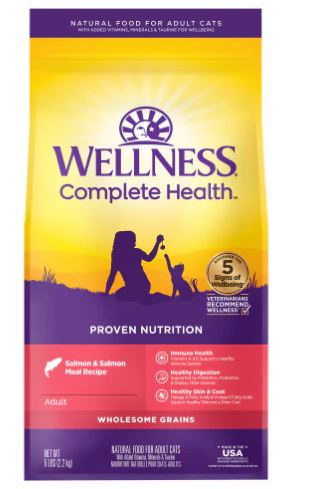 Wellness Complete Health Grained Salmon Meal Dry Cat Recipe - Image 2
