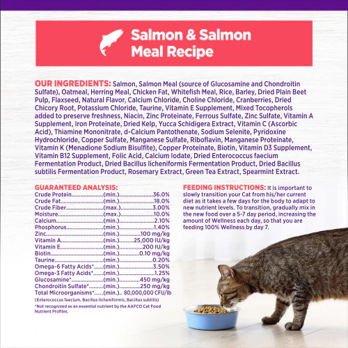 Wellness Complete Health Grained Salmon Meal Dry Cat Recipe - Image 3