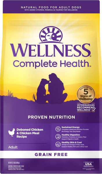 Wellness Complete Health Natural Adult Grain Free Deboned Chicken and Chicken Meal Recipe Dry Dog Food - Image 3