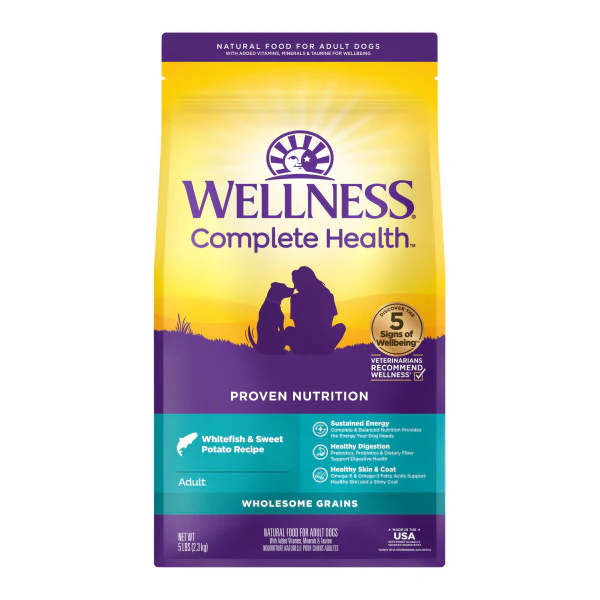 Wellness Complete Health Natural Adult Whitefish and Sweet Potato Recipe Dry Dog Food