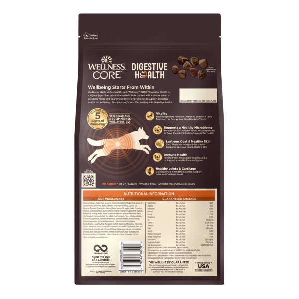 Wellness CORE Digestive Health Chicken & Brown Rice Dog Food - Image 4