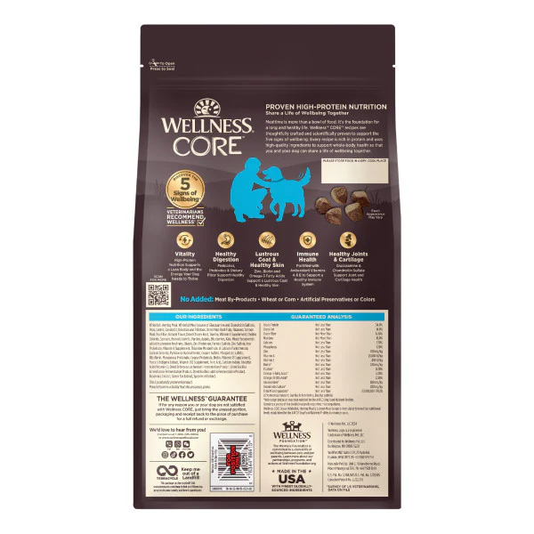 Wellness CORE Natural Grain Free Ocean Whitefish, Herring & Salmon Recipe Dry Dog Food - Image 4