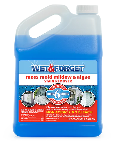 Wet & Forget Outdoor Cleaner Concentrate Moss, Mold, Mildew & Algae Stain Remover