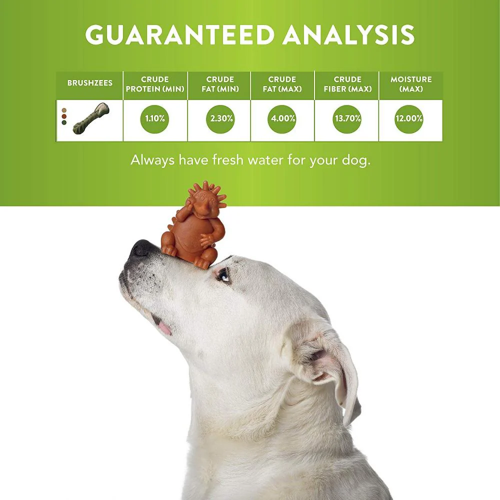 Whimzees Brushzees Natural Daily Dental Large Breed Dog Treats - Image 4