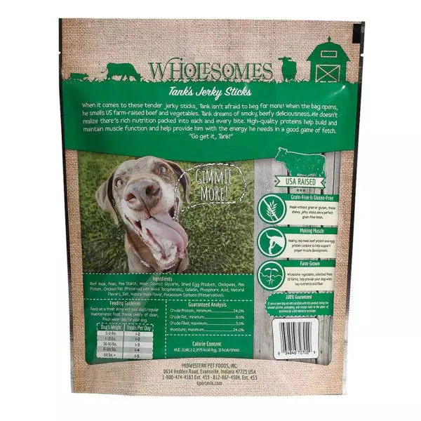 Wholesomes Tank’s Beef Jerky Sticks For Dogs - Image 2