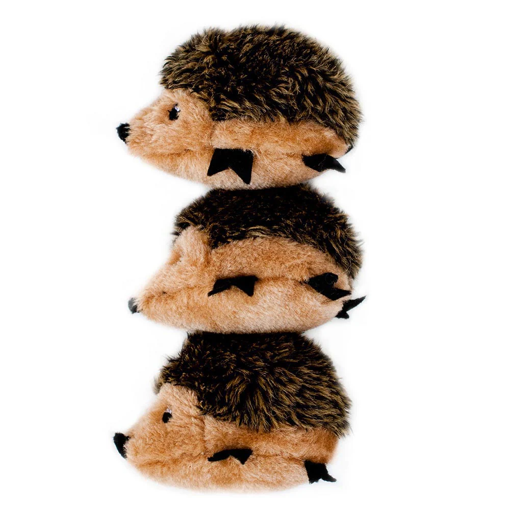 ZippyPaws Miniz 3-Pack Hedgehogs Dog Toy - Image 2